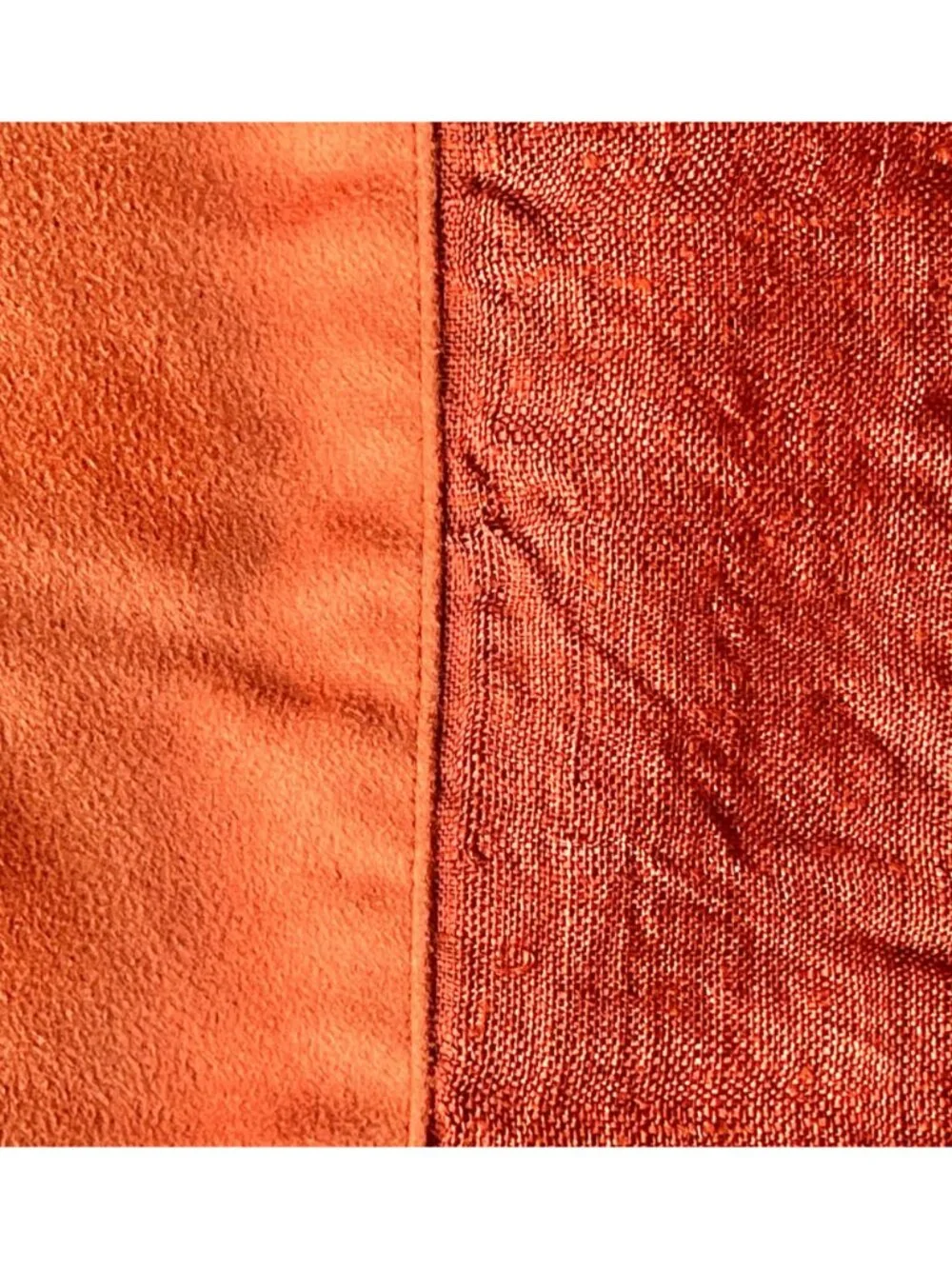 Crate & Barrel Brighton Placemats Copper & Terracotta Polyester Silk Set of Four